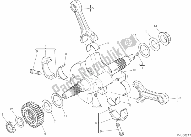 Tutte le parti per il Bielle del Ducati Diavel Carbon FL Thailand 1200 2016